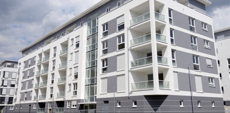Contemorary White Apartment Block