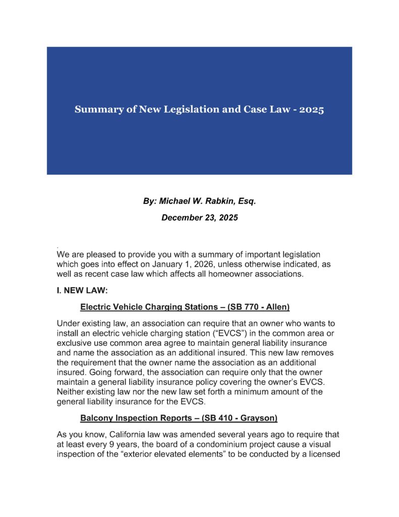 Summary Of New Legislation And Case Law 1